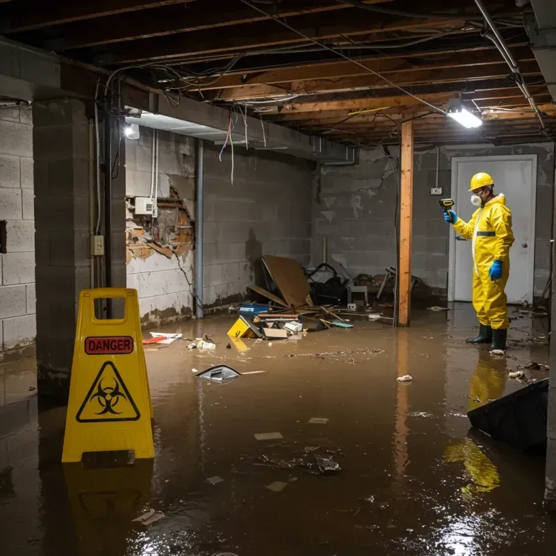 Flooded Basement Electrical Hazard in Thomaston, ME Property